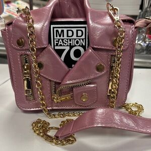 Pink Chain Shoulder Bag